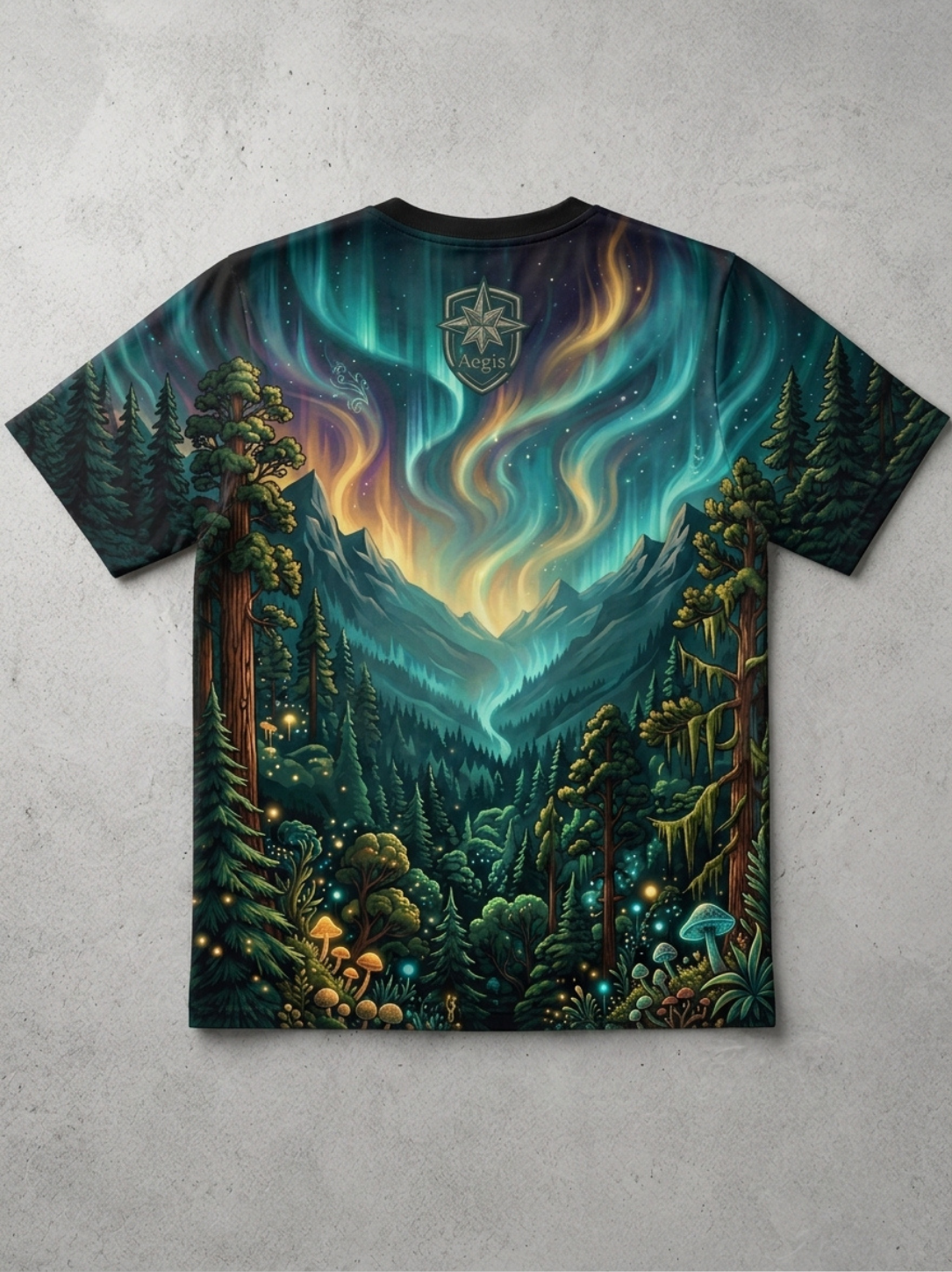 Aegis "Boreal Sanctuary" All-Over Print Graphic Tee - Image 3