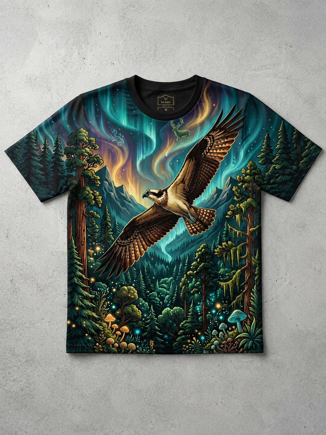 Aegis "Boreal Sanctuary" All-Over Print Graphic Tee
