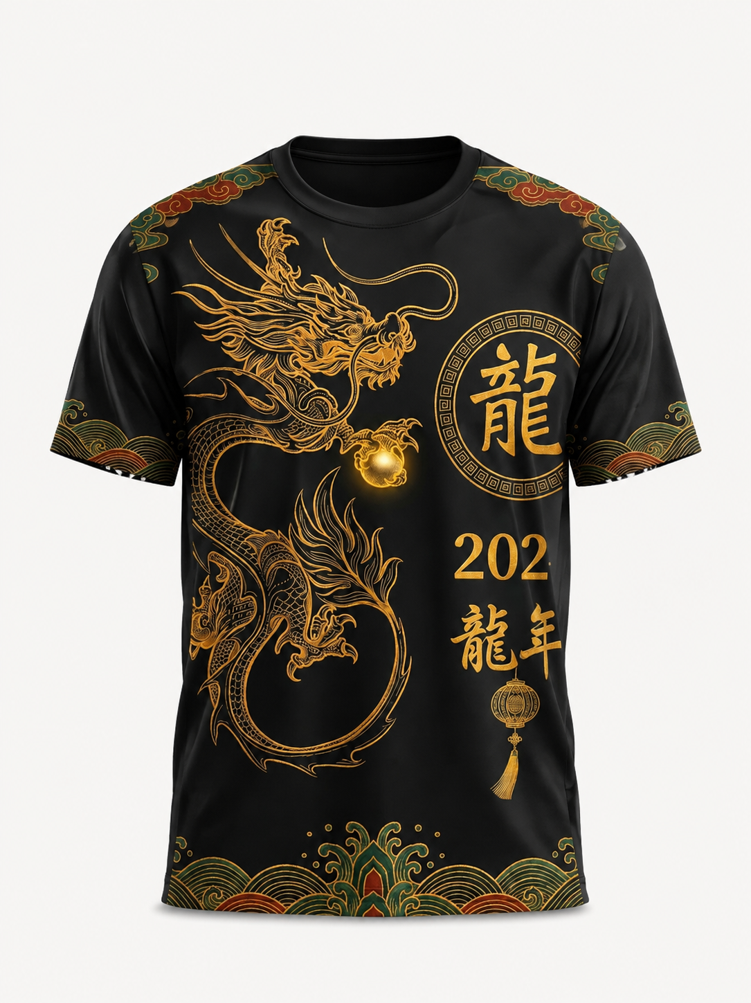 Linear Titans Imperial Gold Dragon Graphic T-Shirt – Premium Streetwear Edition - Image 2