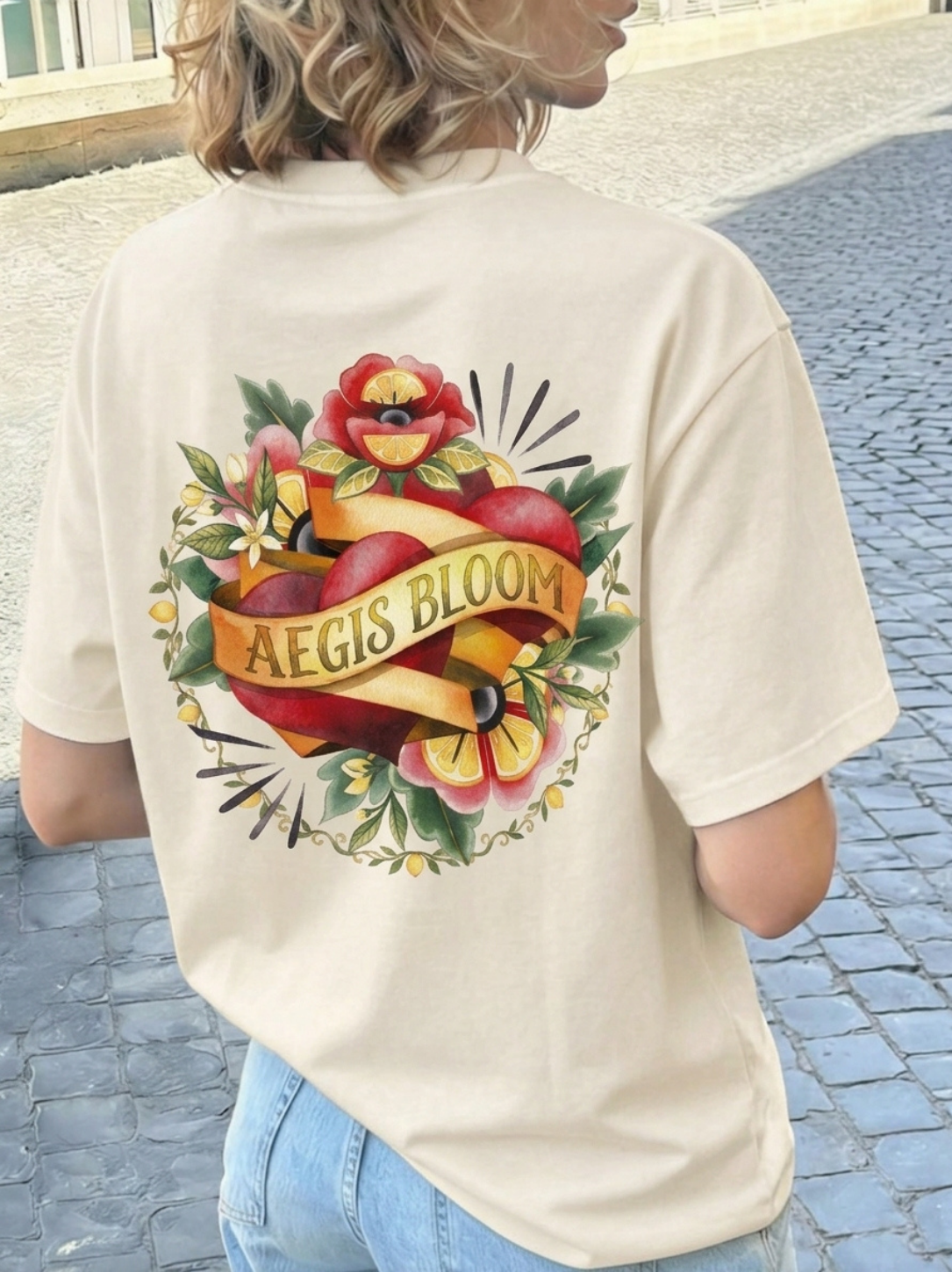 Aegis Bloom Vintage Heart Graphic Tee