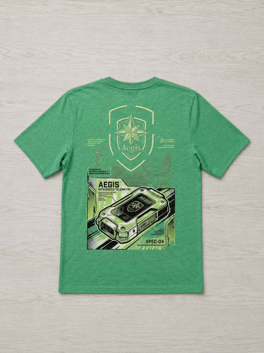 Aegis Cyber-Spec Graphic Women's Streetwear T-Shirt - Image 3