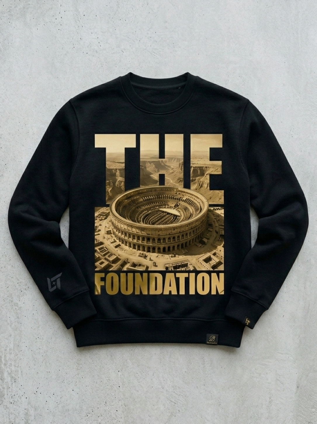 Linear Titans "The Foundation" Oversized Black Sweatshirt