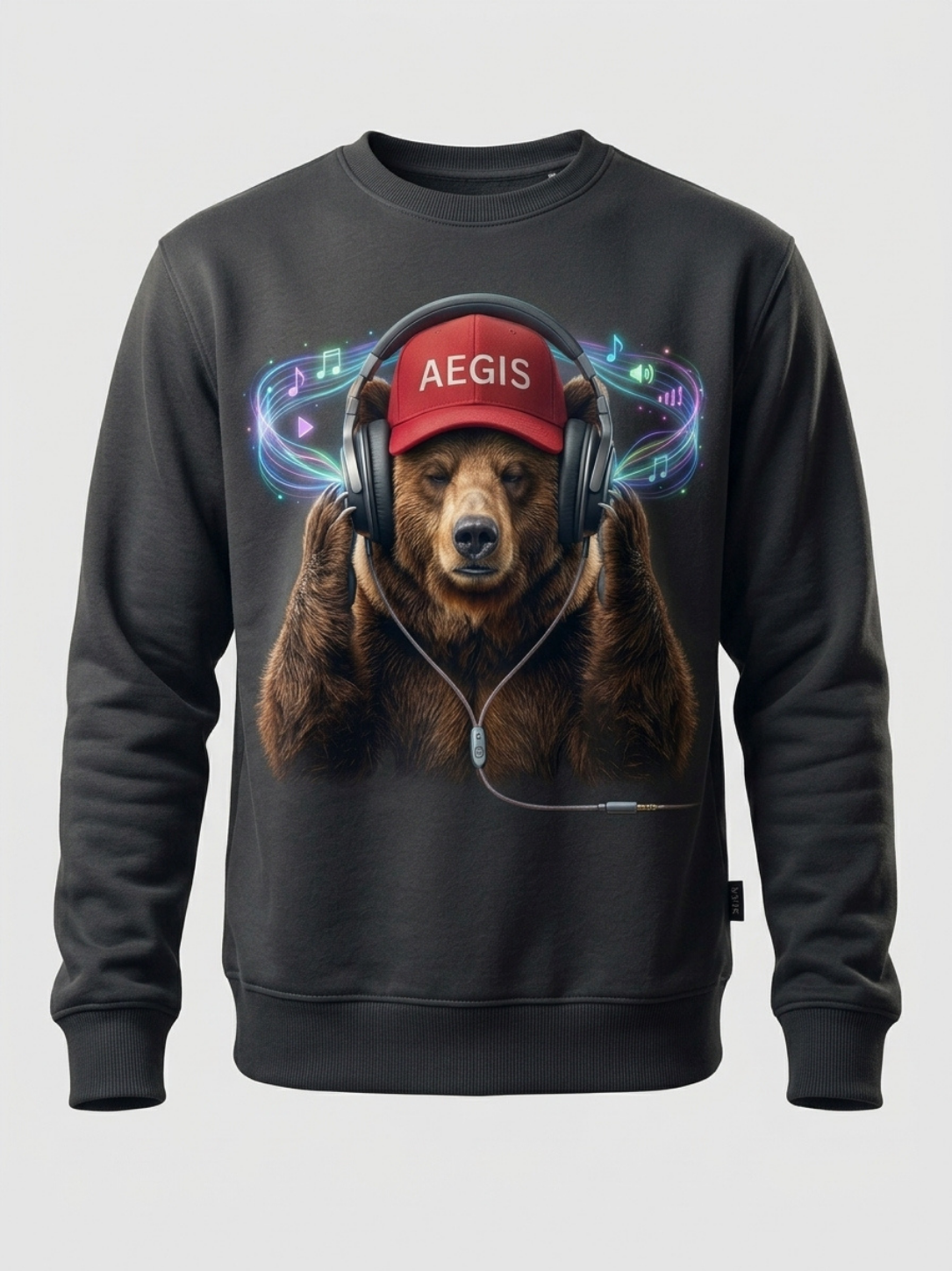 Aegis "Bear & Bass" Studio Graphic Sweatshirt - Image 2