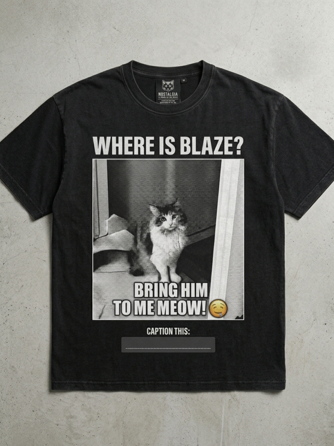 Aegis "WHERE IS BLAZE?" Graphic Vintage T-Shirt - Image 2
