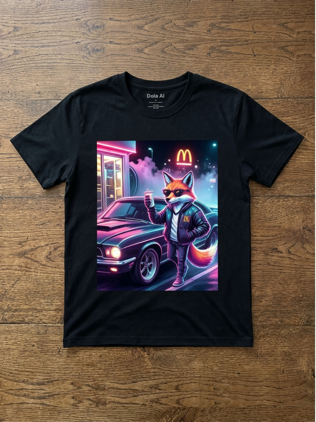 AEGIS Cyber Fox Premium Heavyweight Black T-Shirt