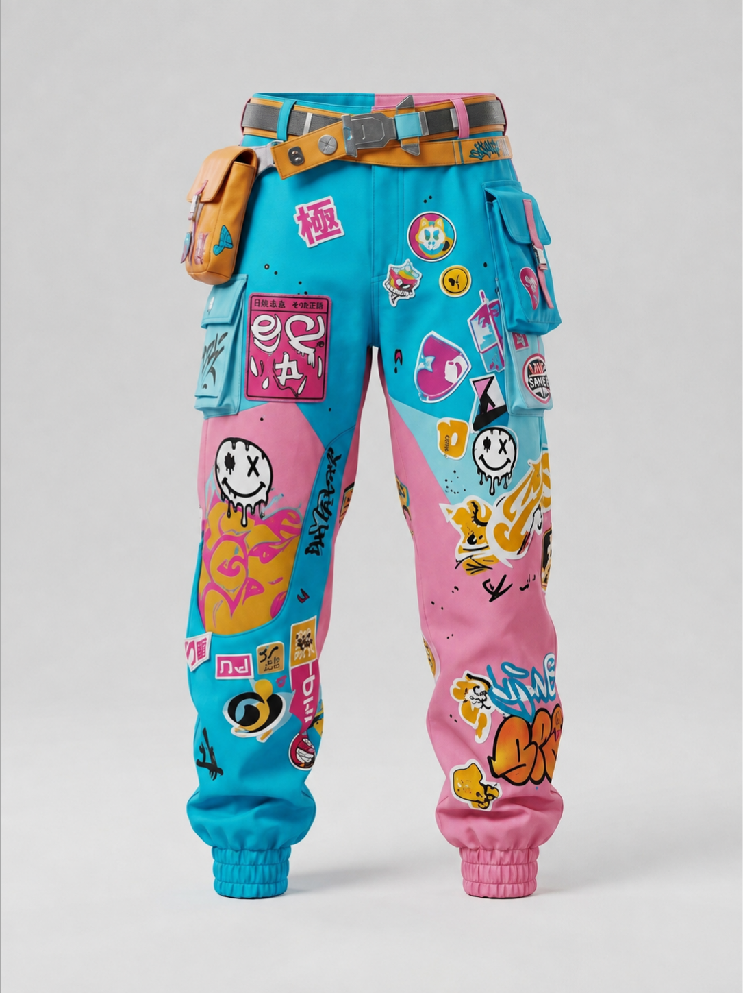 Aegis Dual-Tone Graphic Cargo Cyber Joggers - Image 3