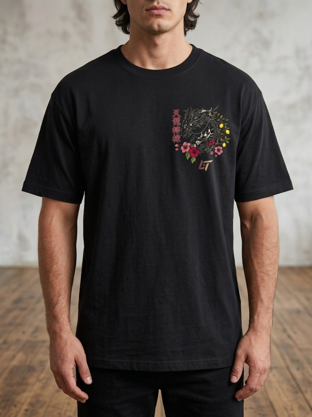 Linear Titans "Celestial Dragon" Oversized Graphic Tee - Image 3