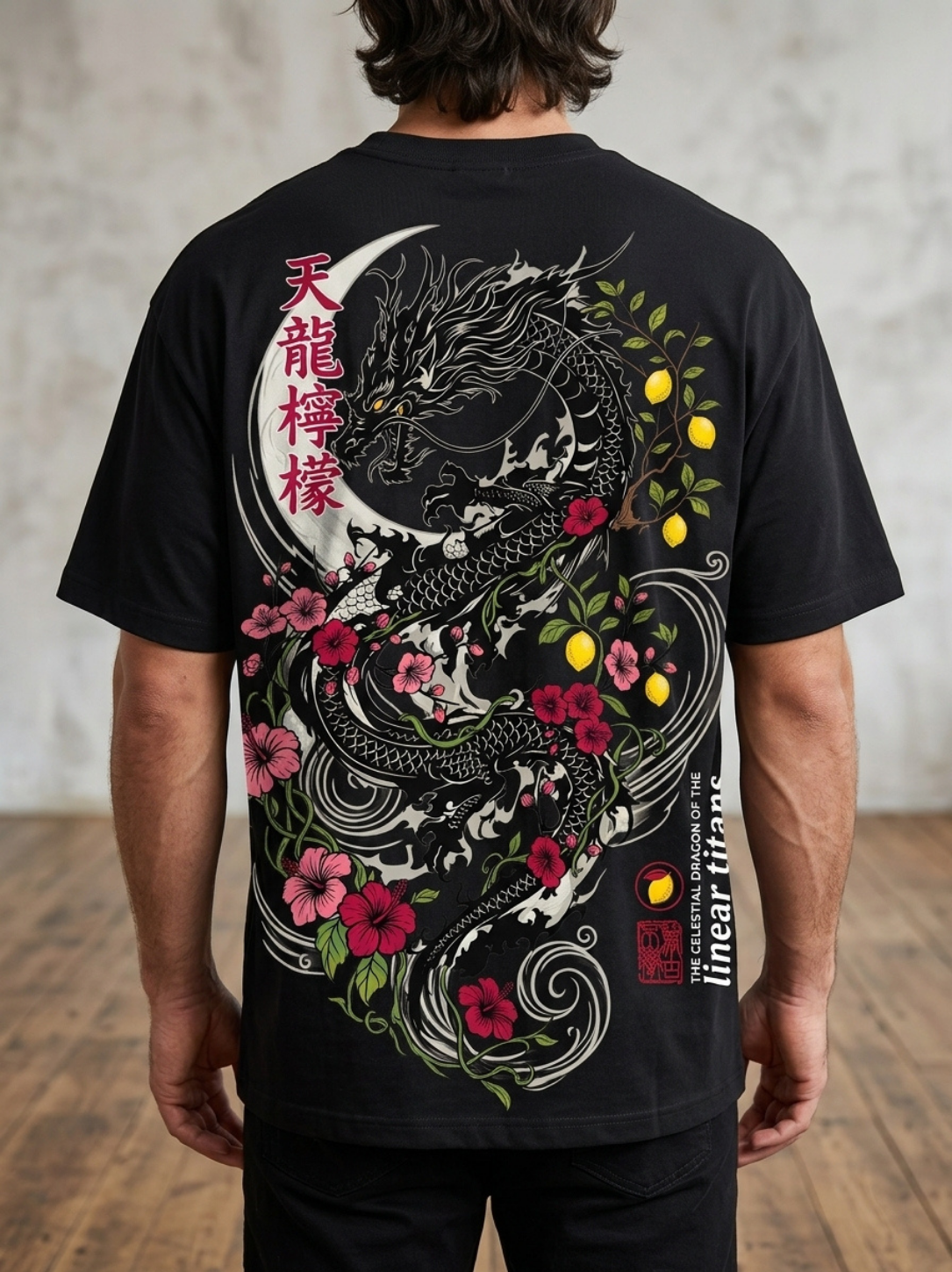 Linear Titans "Celestial Dragon" Oversized Graphic Tee