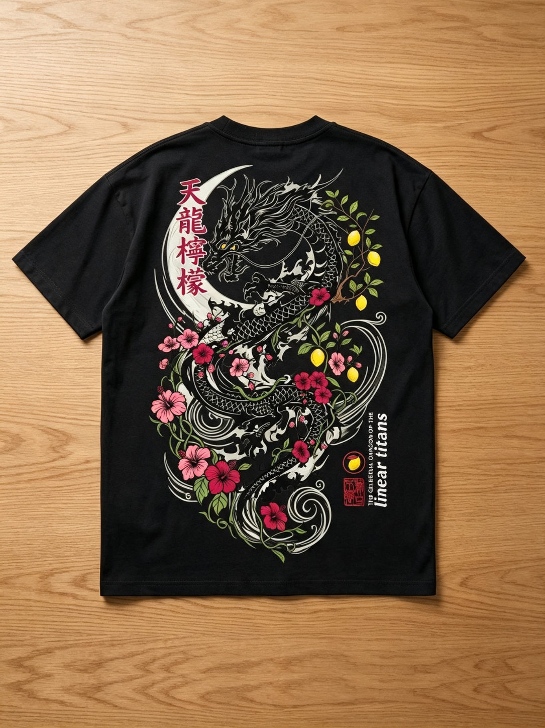 Linear Titans "Celestial Dragon" Oversized Graphic Tee - Image 4