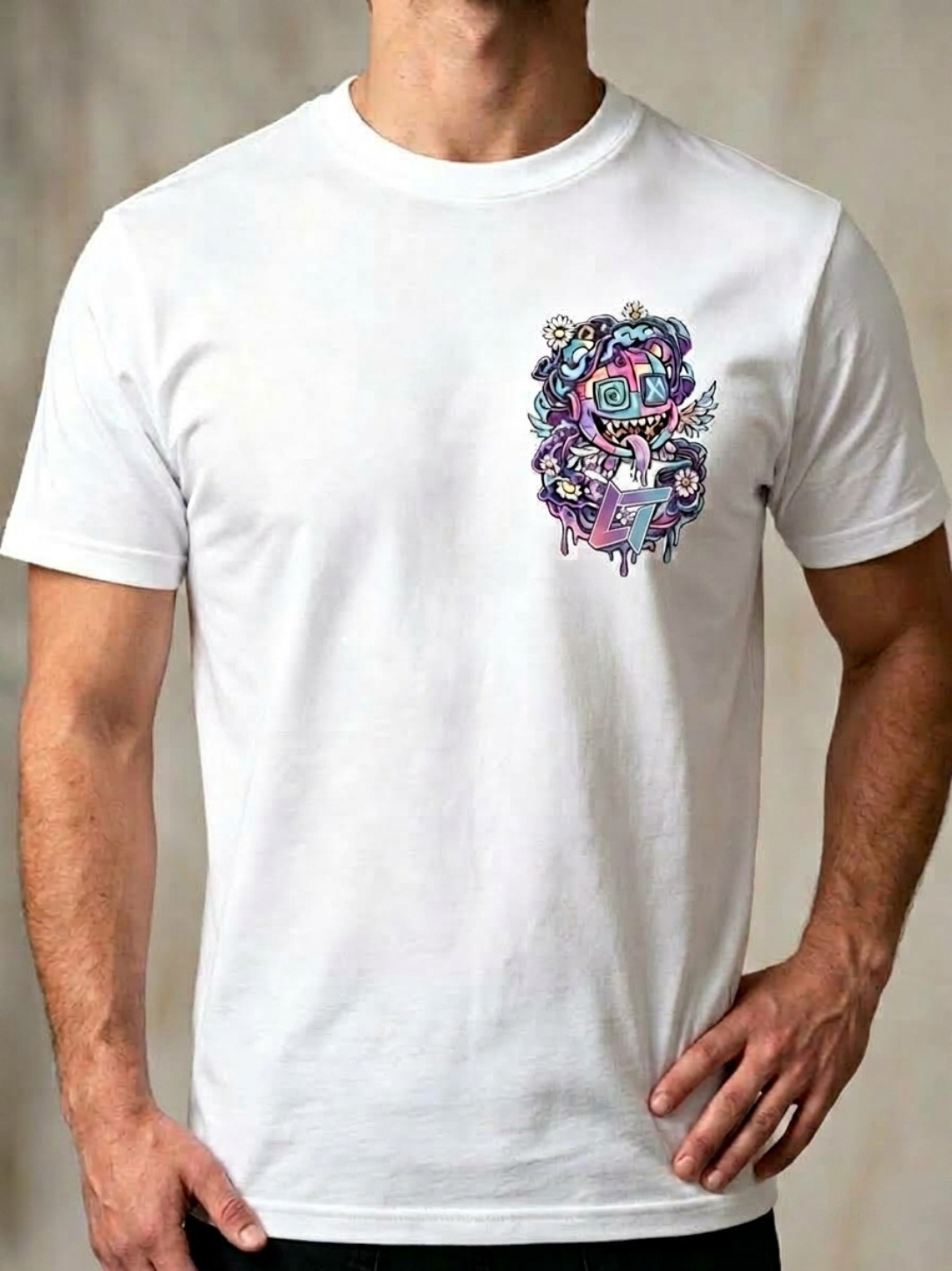Linear Titans "Cyber Mech" Oversized Graphic Tee - Image 2