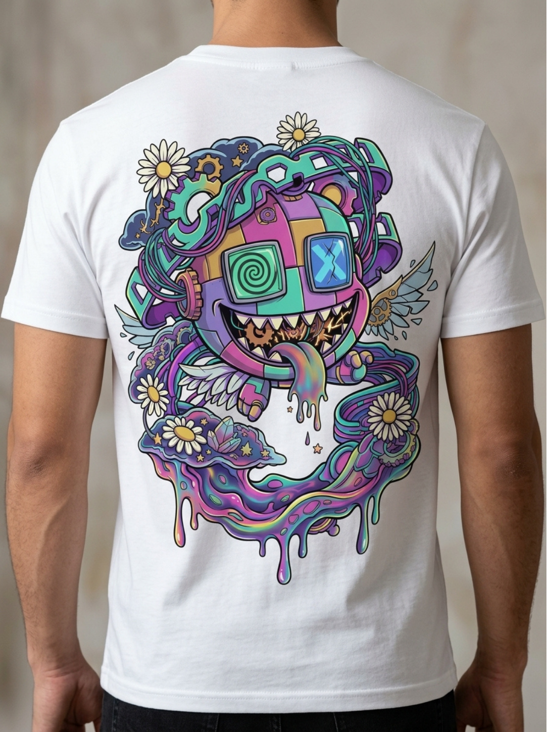 Linear Titans "Cyber Mech" Oversized Graphic Tee