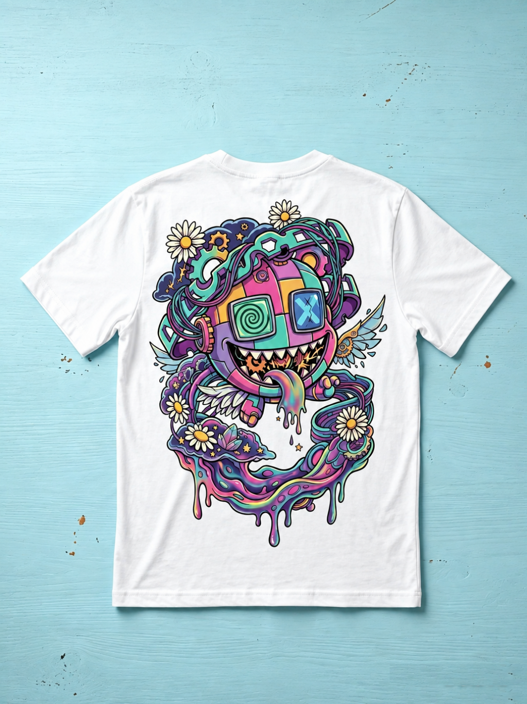 Linear Titans "Cyber Mech" Oversized Graphic Tee - Image 3