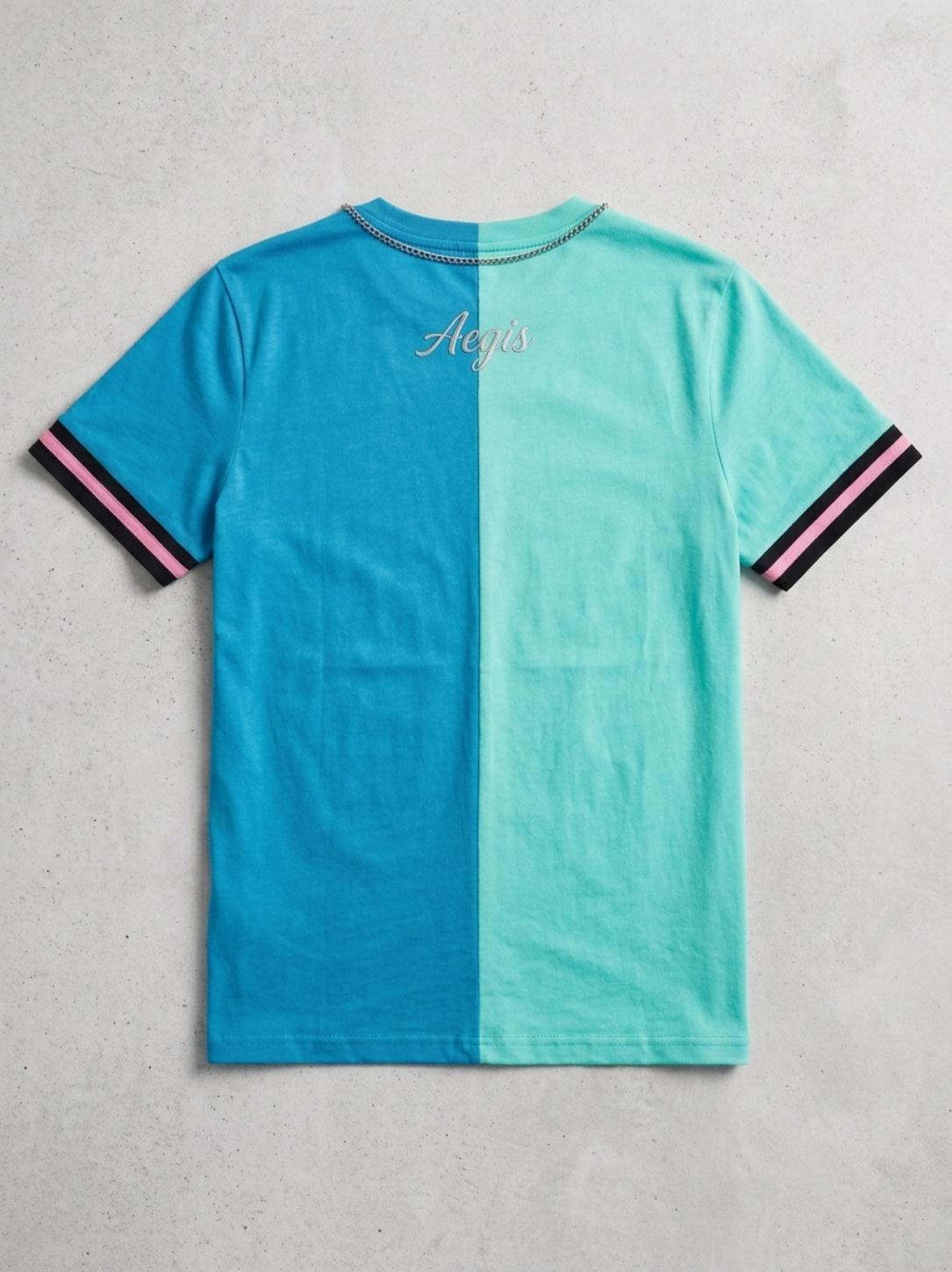 Aegis Split-Tone Dual-Color Streetwear Graphic Tee - Image 3
