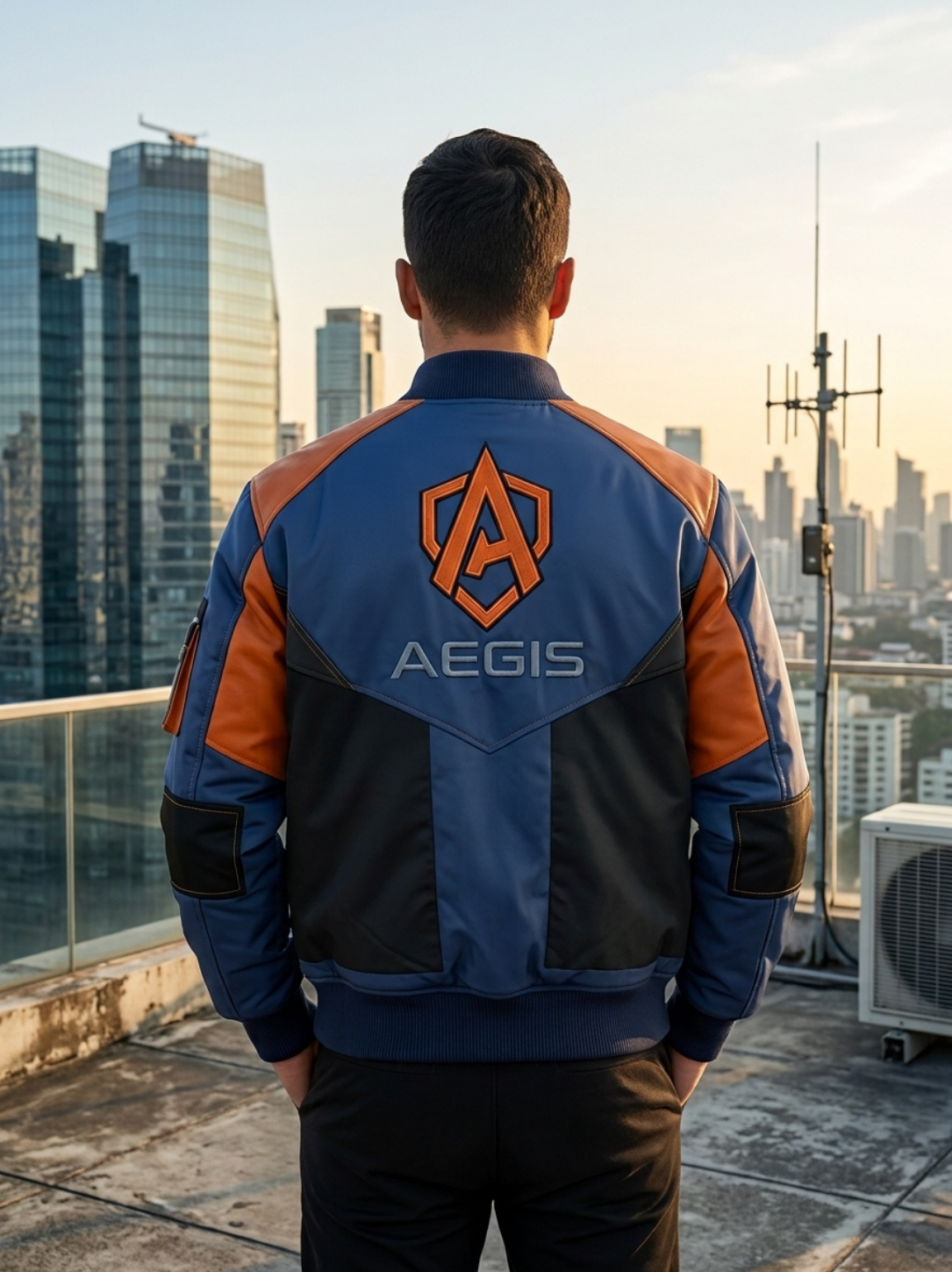 AEGIS Men’s Colorblock Tactical Utility Bomber Jacket - Image 4