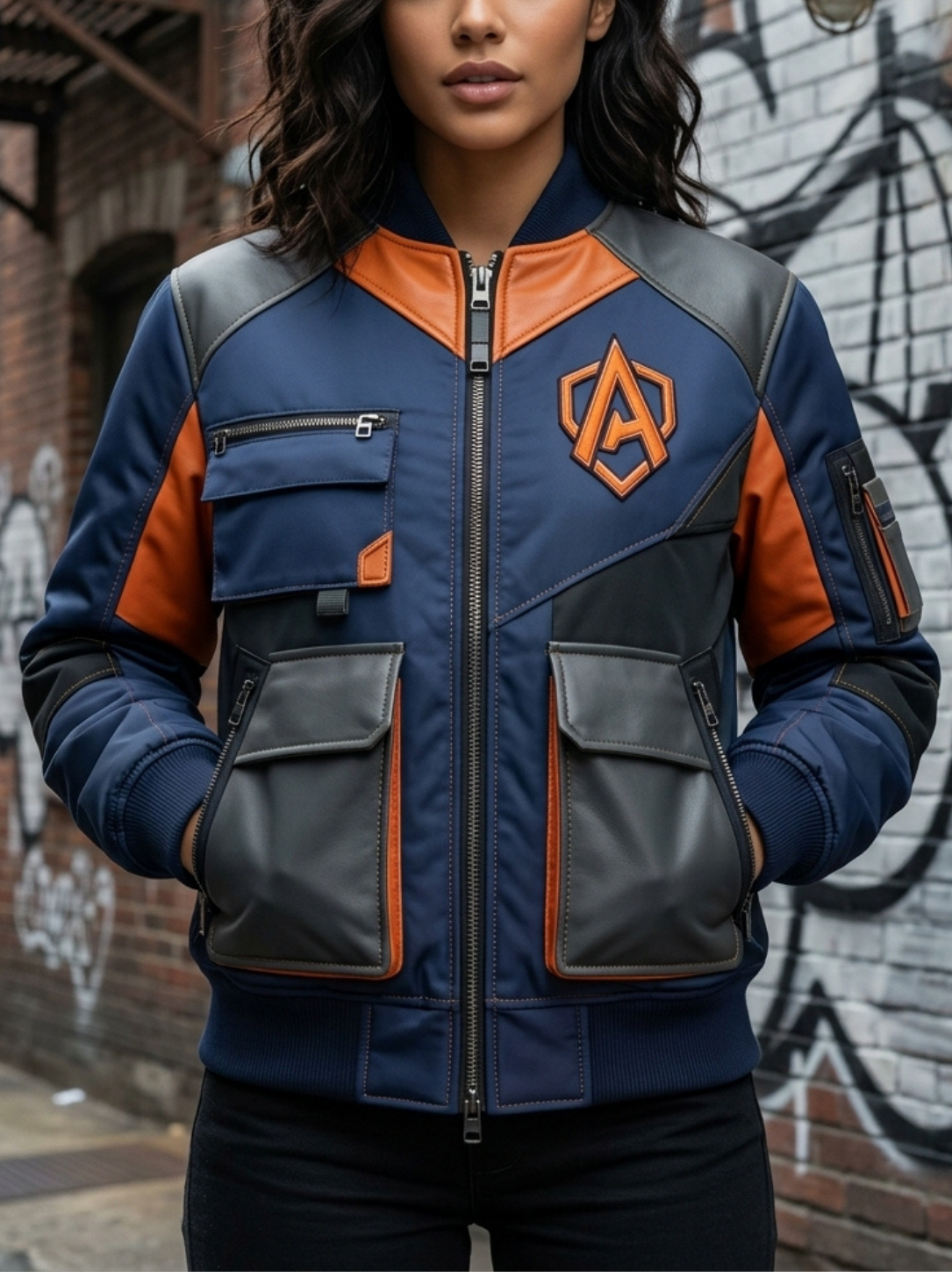 AEGIS Men’s Colorblock Tactical Utility Bomber Jacket - Image 3