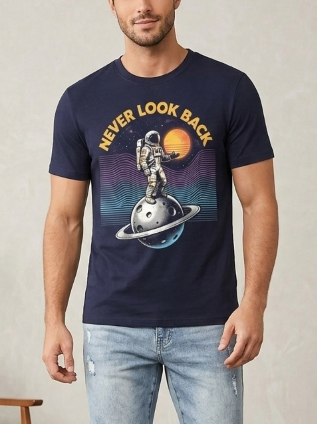 Linear Titans Men's "Never Look Back" Graphic T-Shirt