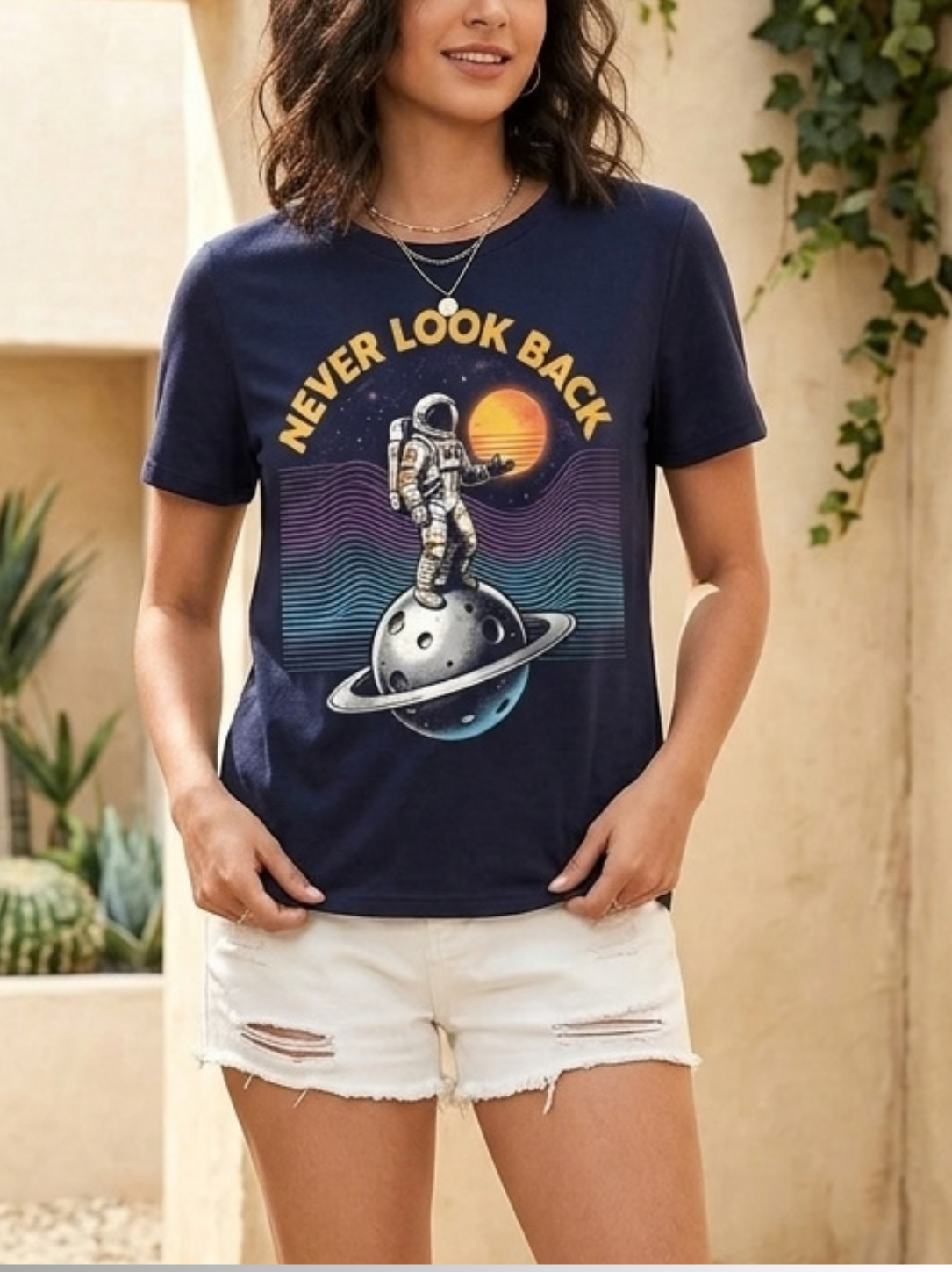Linear Titans Men's "Never Look Back" Graphic T-Shirt - Image 2