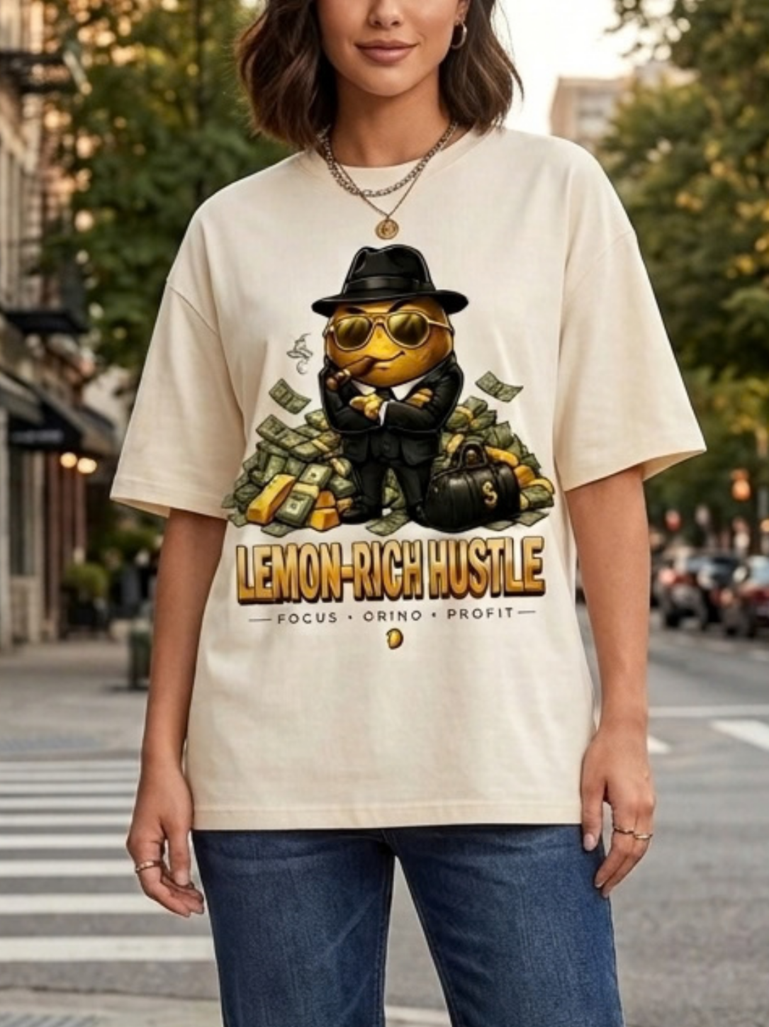 Aegis | "Lemon-Rich Hustle" Premium Graphic Tee - Image 3